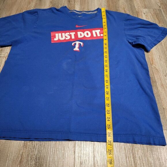 Nike Just Do It Texas Rangers Graphic Baseball Tee Shirt Men's Size XL - Picture 6 of 6